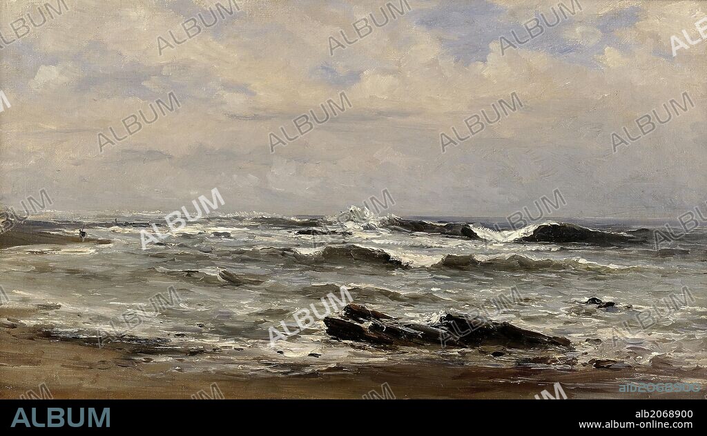 Carlos de Haes / 'Rompientes de Guethary', ca.  1881, Spanish School, Canvas, 34 cm x 59,5 cm, P06541.