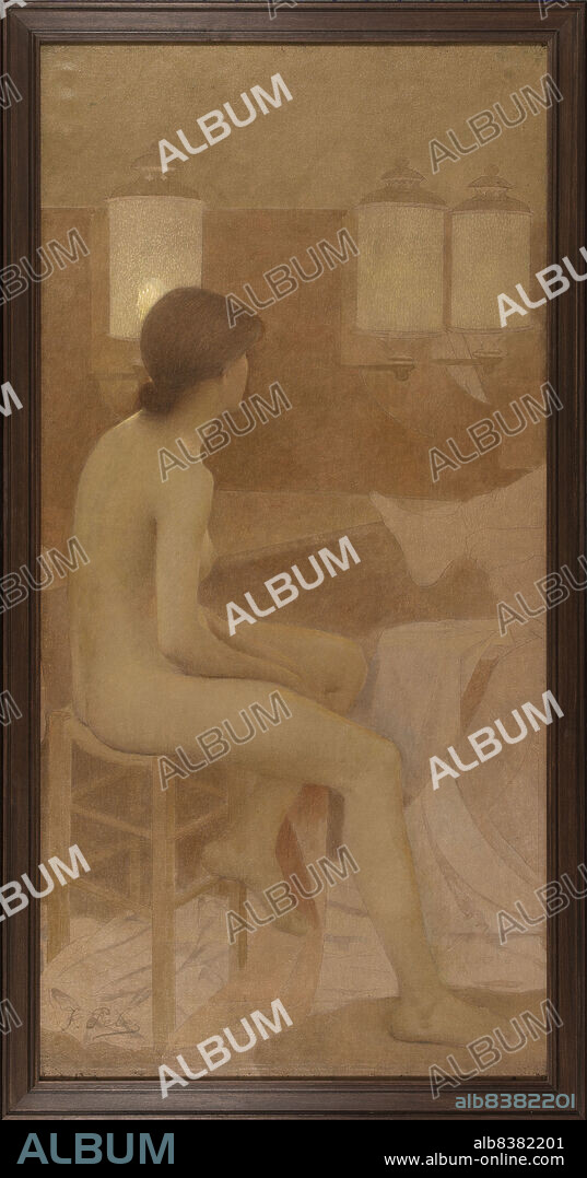 FERNAND PELEZ. Danseuse dans sa loge, assise profil droit, between 1905 and 1909.