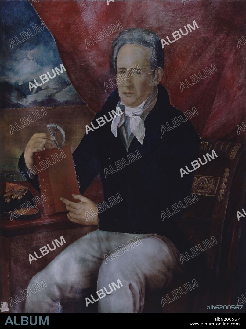 ANONIMO. RETRATO DE ANDRES MANUEL DEL RIO FERNANDEZ (1764/1849) - CIENTIFICO Y NATURALISTA DESCUBRIDOR DEL VANADIO - SIGLO XIX - OLEO/LIENZO.