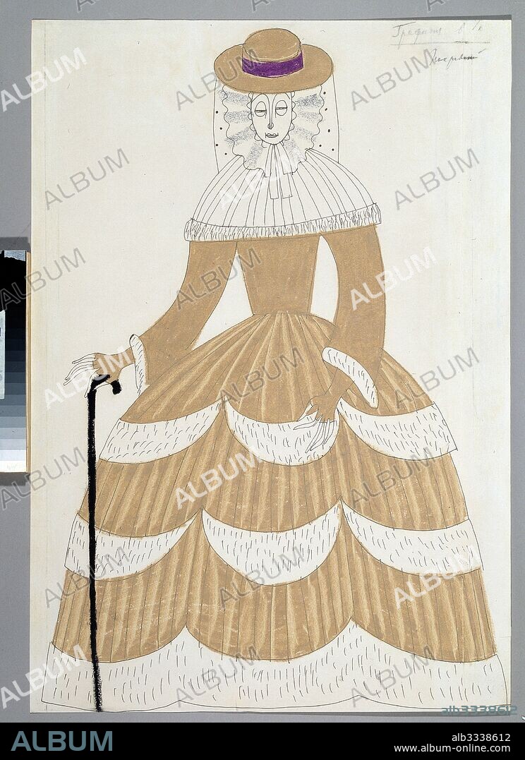 BORIS ASAFOVICH MESSERER. Costume design for the opera Queen of spades by P. Tchaikovsky.