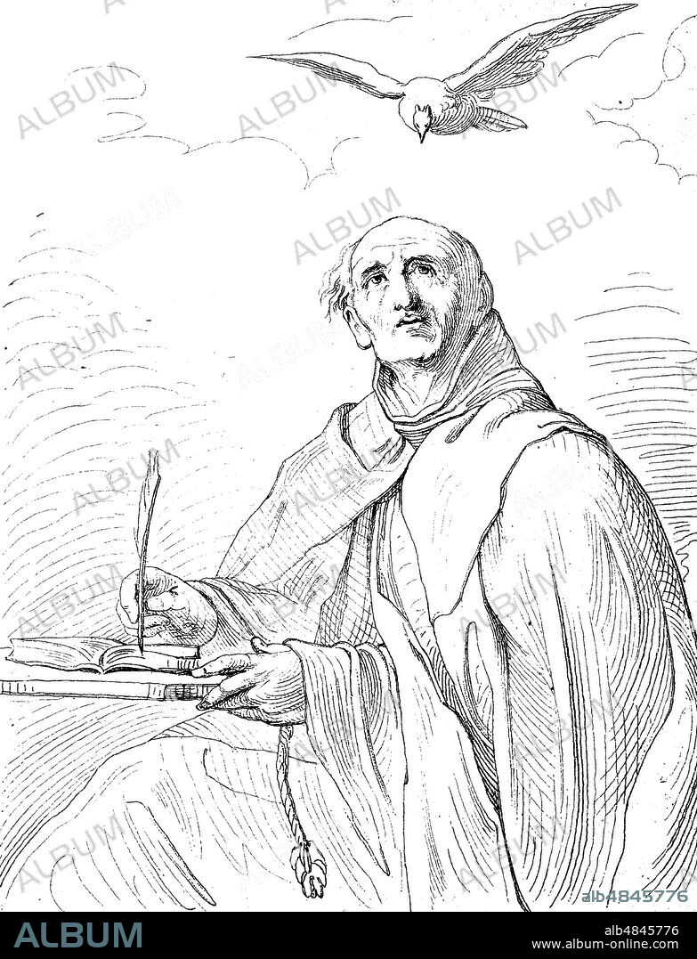 Saint Peter of Alcantara, San Pedro de Alcántara, 1499 – October 18, 1562), was a Spanish Franciscan friar , digital improved reproduction of an original print from the year 1881.