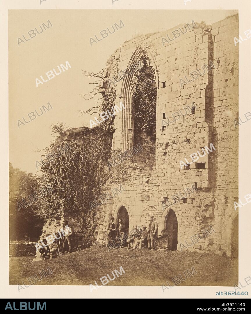 Easby Abbey.  From the East. Artist: Joseph Cundall (British, Norwich, Norfolk 1818-1895 Wallington, Surrey); Philip Henry Delamotte (British, 1821-1889). Dimensions: Image: 28.1 x 23.4 cm (11 1/16 x 9 3/16 in.)
Mount: 43.9 x 30 cm (17 5/16 x 11 13/16 in.). Date: 1850s.
