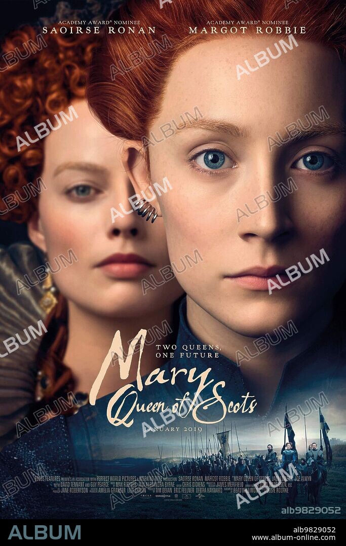 MARGOT ROBBIE and SAOIRSE RONAN in MARY QUEEN OF SCOTS, 2018, directed by JOSIE ROURKE. Copyright FOCUS FEATURES/WORKING TITLE FILMS.