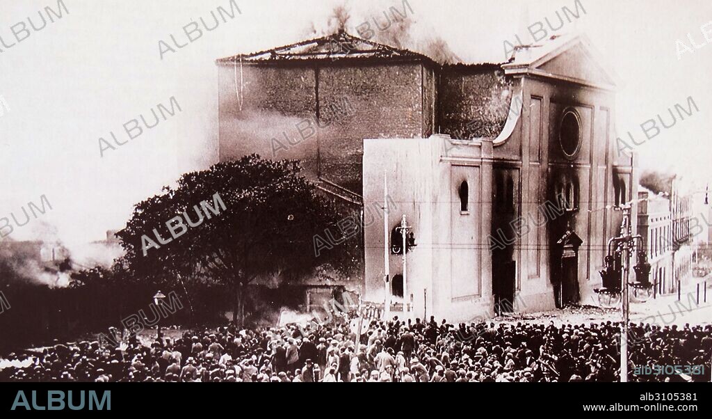 The church of San Francisco de Borja de Madrid, a Catholic church and principal base for the Jesuits in Spain was burned by rioters in May 1931.