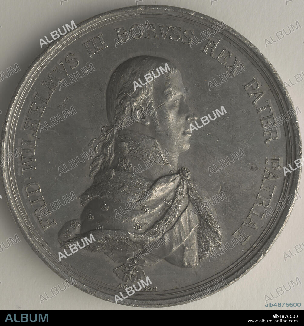 Abraham Abramson, Frederick Wilhelm III, ca. 1800, silver, 2 11/16 in. (6.8 cm.).
