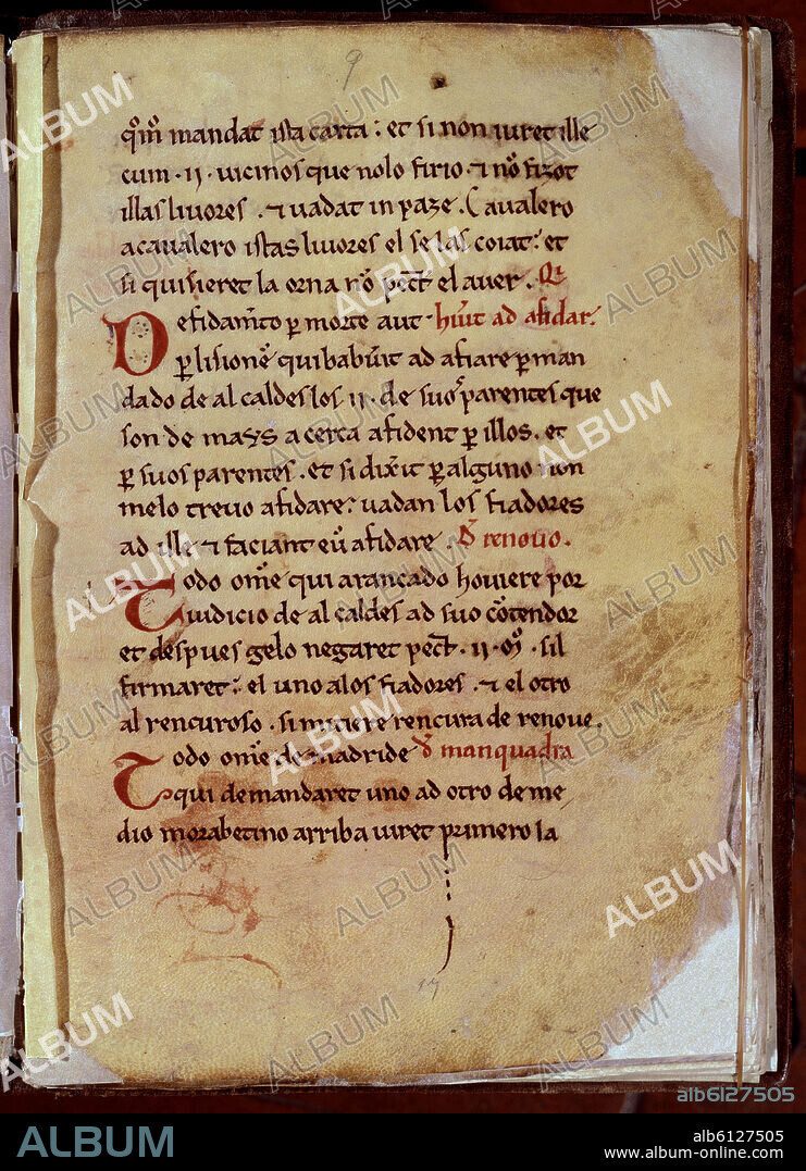 Fuero of Madrid : a royal privilege punished by Alfonso VIII in 1202. 13th century. Madrid, Town house.