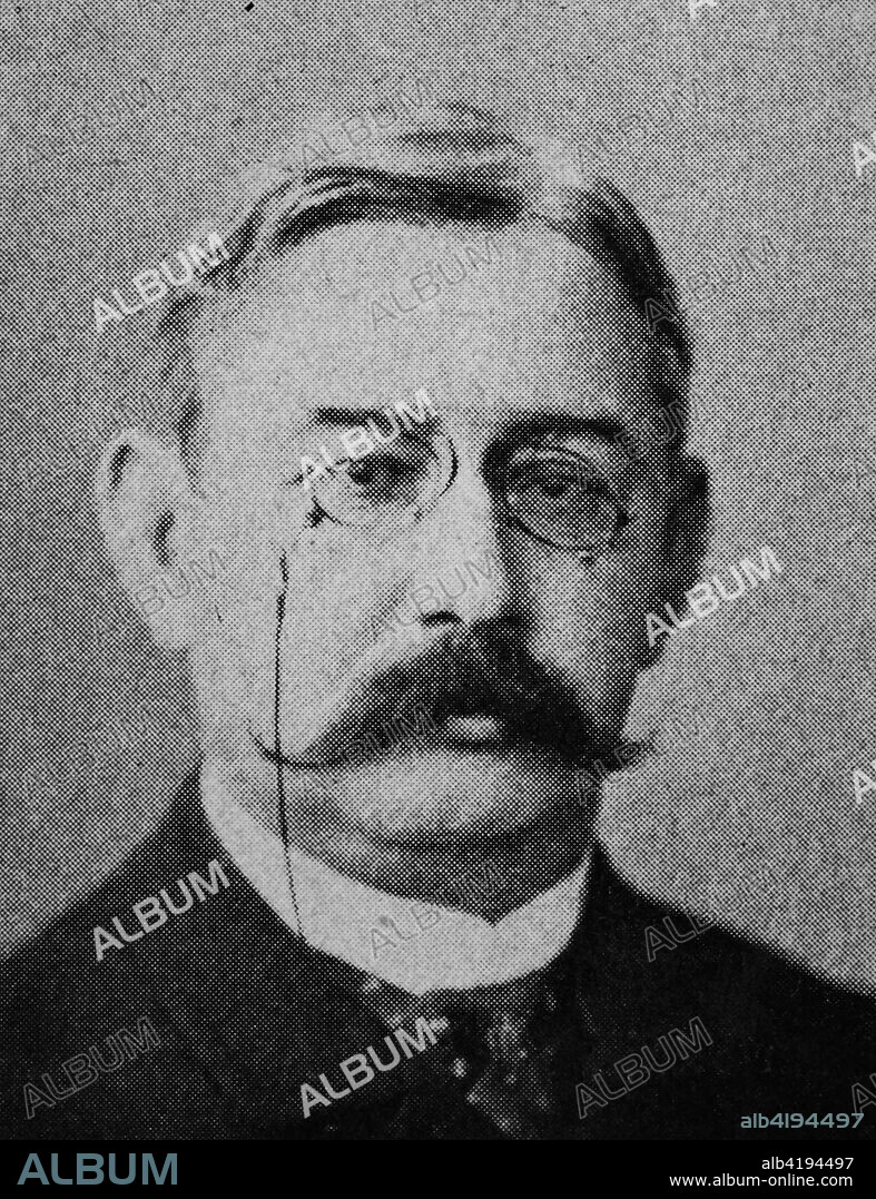 Franz Ulrich, born 1844, director of the railway in Germany and politican, reproduction photo from the year 1895, digital improved.