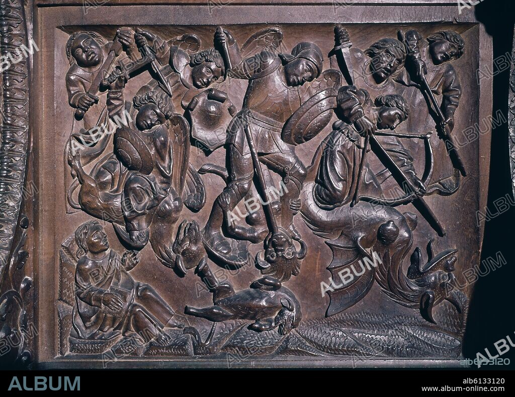AUTOR LIBRE 01307. RELIEVE EN MADERA DE LA SILLERIA DEL PARRAL.