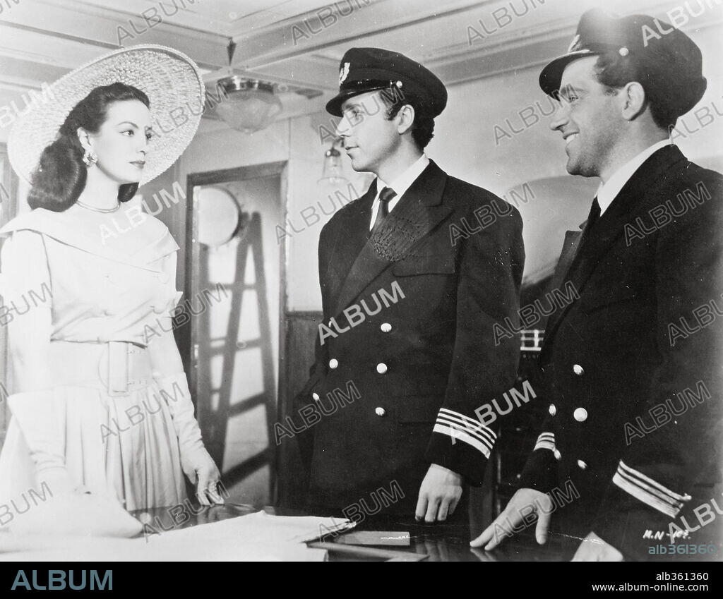 FERNANDO REY y MARIA FELIX en ALBA DE SANGRE, 1948 (MARE NOSTRUM), dirigida por RAFAEL GIL. Copyright SUEVIA FILMS.