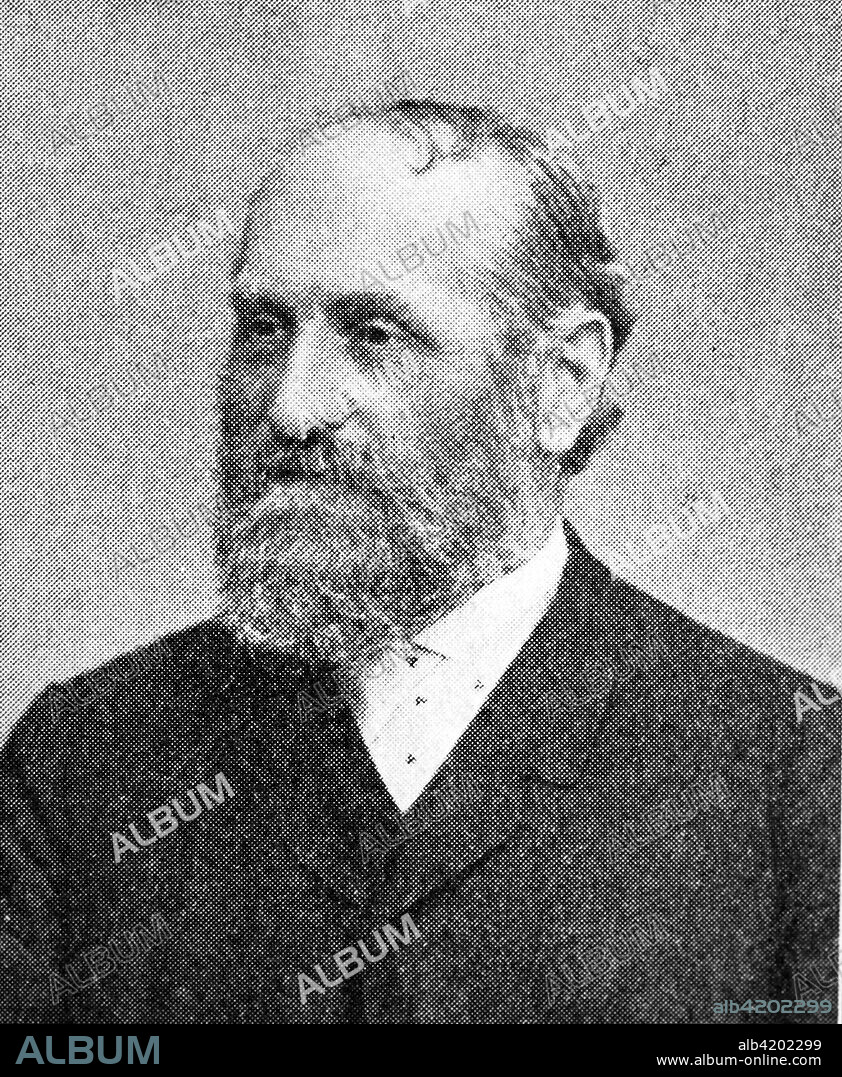 Alexander Rollett, 14 July 1834 - 1 October 1903, an Austrian physiologist and histologist, Reproduction of a photo/image from the year 1890, digital improved.