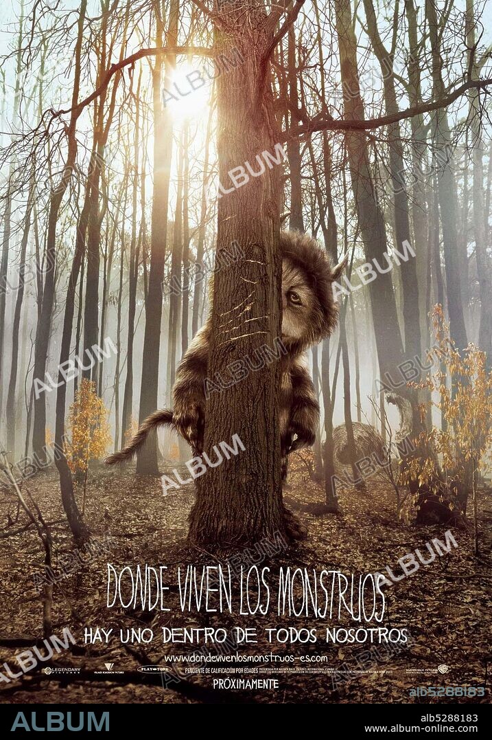 Poster de DONDE VIVEN LOS MONSTRUOS, 2009 (WHERE THE WILD THINGS ARE), dirigida por SPIKE JONZE. Copyright WARNER BROS PICTURES.