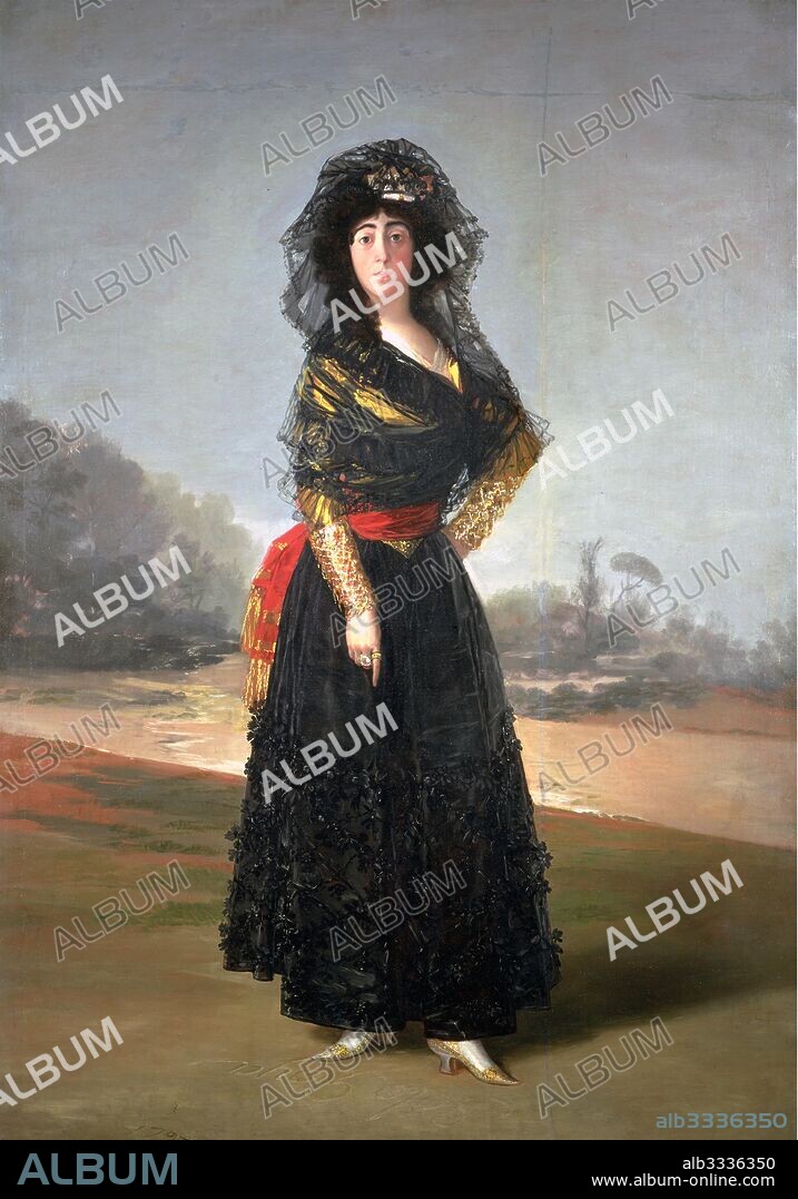 FRANCISCO DE GOYA. Portrait of María Cayetana de Silva (1762-1802), 13th Duchess of Alba.