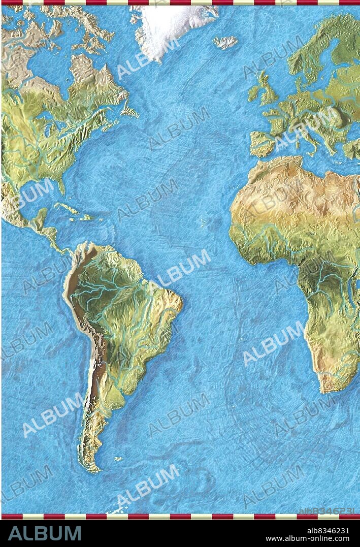 The Atlantic Ocean takes its name from Atlantis, a mythical civilization that is said to have disappeared beneath the waves long ago. Half the size of the Pacific Ocean, the Atlantic is the worlds second-largest ocean, forming a gigantic S between Europe, Africa, and North and South America. The Atlantic has very few islands, yet there is plenty going on beneath its lifeless-looking surface. Swimming in its waters are large schools of cod, herring, sardines, hake, and other fishes. The millions of tons of fishes caught in the Atlantic each year make it one of the richest fishing zones in the world. The Atlantic sees a great deal of sea traffic. A nonstop stream of fishing boats, oil tankers, cargo ships, and ocean liners make its shipping lanes look like a giant water freeway.