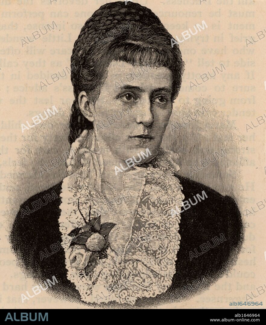 Maria Josepha de Braganca, Duchess of Bavaria (1857-1943) who assisted her husband the Duke, an ophthalmologist, in his work, particularly on cataracts, in his hospital at Tegernsee, Bavaria, Germany.  From "The English Illustrated Magazine" (London, 1891). (Photo by: Universal History Archive/UIG via Getty Images).