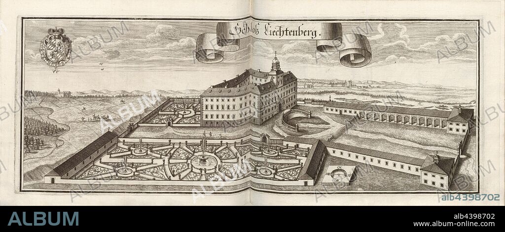 Castle Lichtenberg, Schloss Lichtenberg am Lech near Scheuring in Bavaria (Germany), Fig. 130, after p. 68, Wening, Michael (del. et sc.), 1701, Michael Wening: Historico-topographica descriptio. Das ist: Beschreibung, dess Churfürsten- und Hertzogthumbs Ober- und Nidern Bayrn, welches in vier Theil oder Rennt-Aembter, als Oberlands München und Burgkhausen, Underlands aber in Landshuet unnd Straubing abgetheilt ist [...]. Thail 1. München: bey Johann Lucas Straub, gem: lobl. Landtschafft Buchtruckern, anno M.DCCI. [1701].