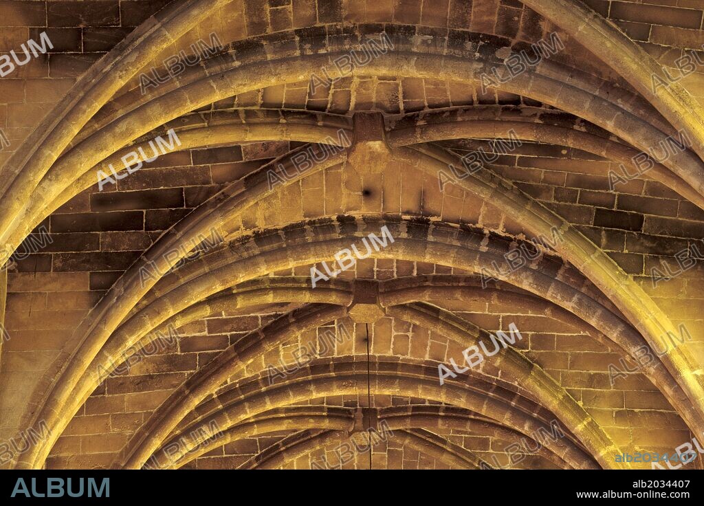 Capilla del Temple, siglo XIII.Nave unica con boveda de cruceria.Palma.Mallorca.Islas Baleares. España.