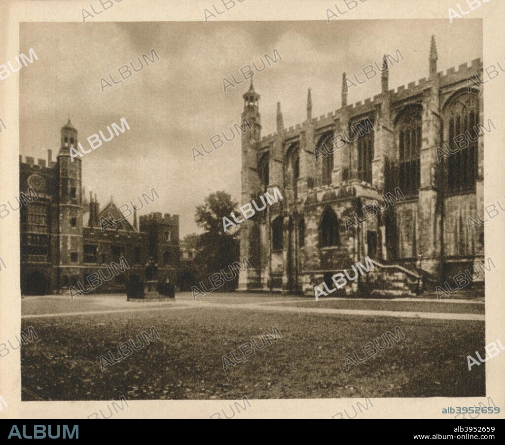 'Eton College', 1923. Eton College, a prestigious boarding school founded in 1440 by King Henry VI, initially intended to provide free education to seventy poor boys who then would study at King's College, Cambridge. From Sunripe Cigarettes - A Series of 50 Public Schools and Colleges. [R. & J. Hill Ltd., London, 1923].