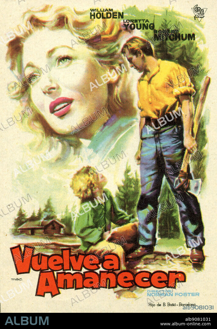 WILLIAM HOLDEN en RACHEL Y EL FORASTERO, 1948 (RACHEL AND THE STRANGER), dirigida por NORMAN FOSTER. Copyright RKO.