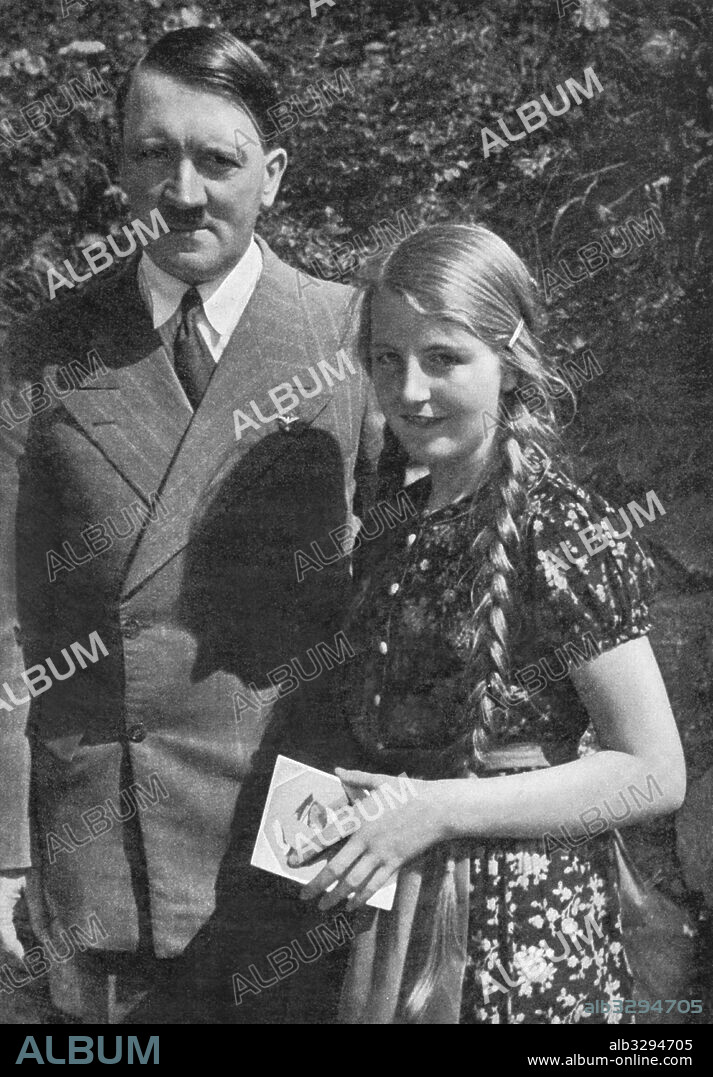 Adolf Hitler with young girl - c1934.