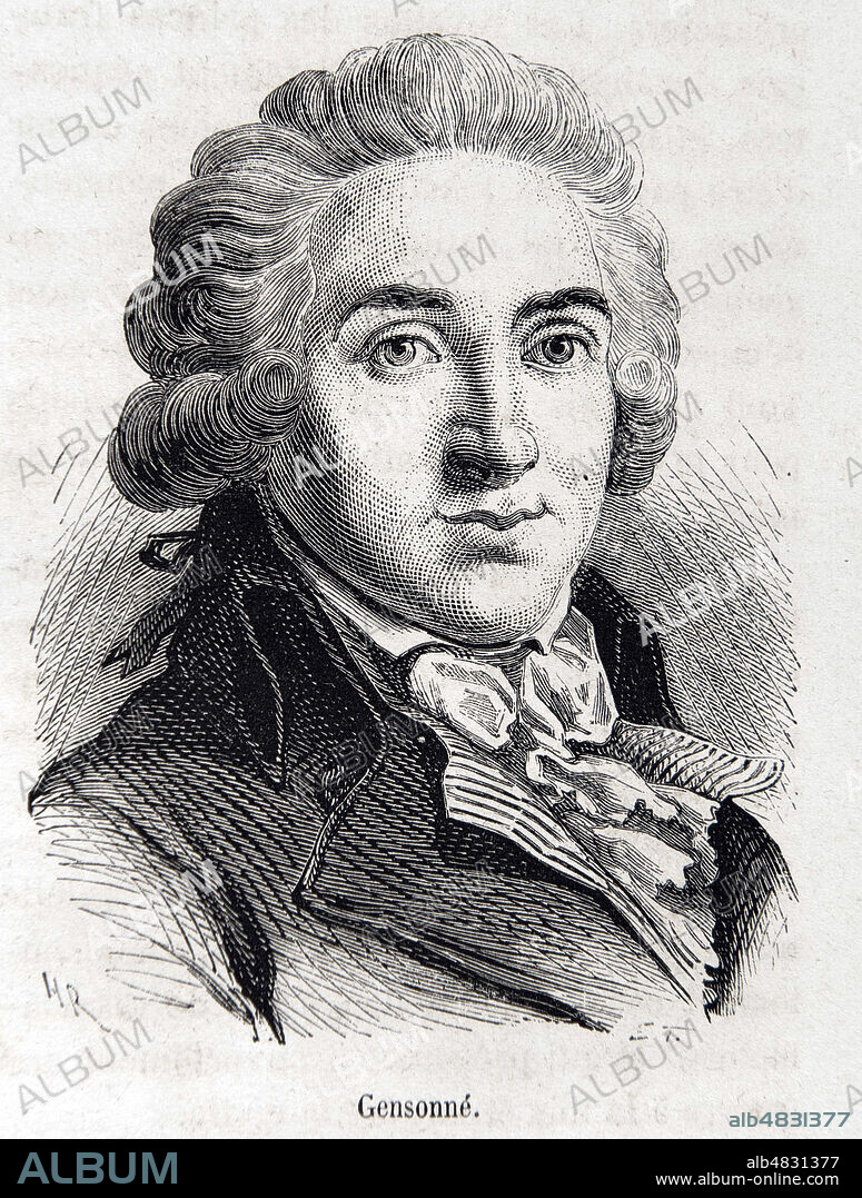 Portrait d'Armand Gensonne (1758-1793) tire de l'Histoire de France populaire tome 3 par Henri Martin (1810-1883) vers 1870. Credit : Collection Grob/KHARBINE-TAPABOR.