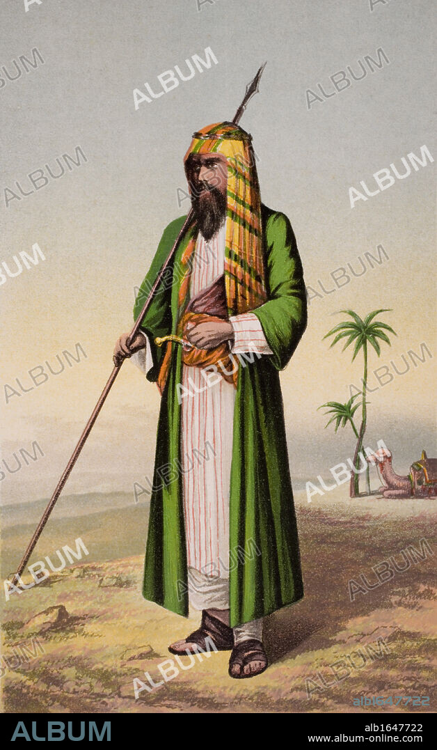 Richard Burton as Haji Abdullah en route to Mecca. Sir Richard Francis Burton, 1821-1890 British explorer, translator, writer, soldier, orientalist, ethnologist, linguist, poet, hypnotist, fencer and diplomat. From the book The Life of Captain Sir Richard Burton, volume I, by his wife Isabel Burton, published 1893.