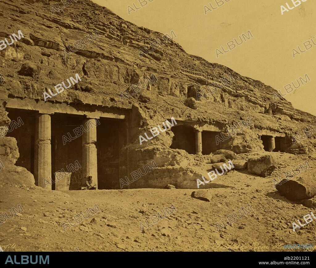 Tomb at Beni Hasan; Beni Hasan (also written as Bani Hasan, or also Beni-Hassan) (Arabic: ??? ????) is an Ancient Egyptian cemetery site located in the region known as Middle Egypt, the area between Asyut and Memphis.[1]  While there are some Old Kingdom burials at the site, it was primarily used during the Middle Kingdom, spanning the 21st to 17th centuries BCE.