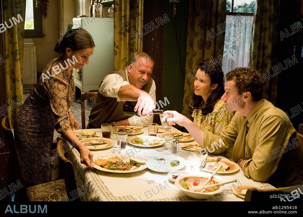 CLAIRE VAN DER BOOM, JAMES BADGE DALE, TONY NIKOLAKOPOULOUS and ZOE CARIDES in THE PACIFIC, 2010, directed by CARL FRANKLIN, DAVID NUTTER, JEREMY PODESWA and TIMOTHY VAN PATTEN. Copyright DREAMWORKS SKG/HBO FILMS/PLAYTONE / JAMES, DAVID.