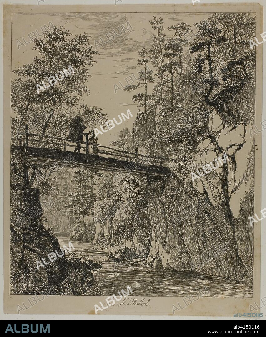 In Höllenthal. Johann Christoph Erhard; German, 1795-1822. Date: 1813-1822. Dimensions: 336 x 278 mm. Etching on tan wove paper. Origin: Germany.