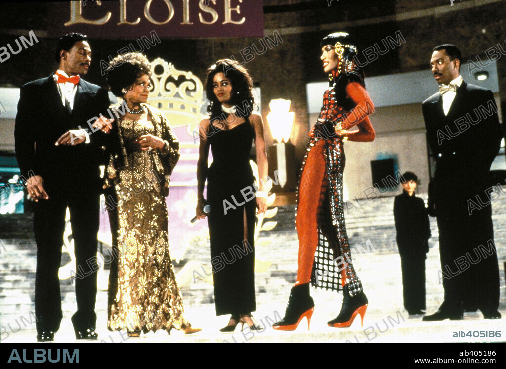 EDDIE MURPHY y GRACE JONES en BOOMERANG: EL PRÍNCIPE DE LAS MUJERES, 1992 (BOOMERANG), dirigida por REGINALD HUDLIN. Copyright PARAMOUNT PICTURES.