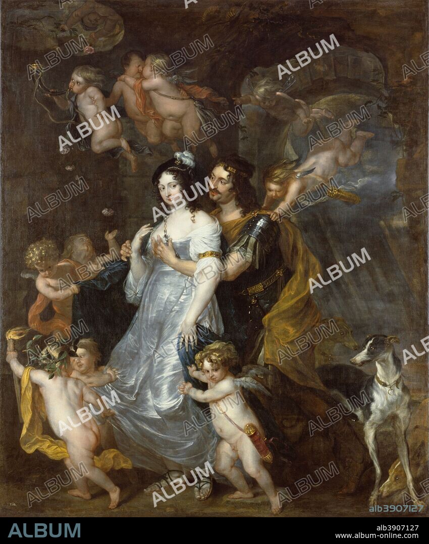 THOMAS WILLEBOIRTS BOSSCHAERT. Dido and Aeneas in the cave. Date/Period: 1646. Painting. Oil on canvas. Height: 297 cm (116.9 in); Width: 255 cm (100.3 in).