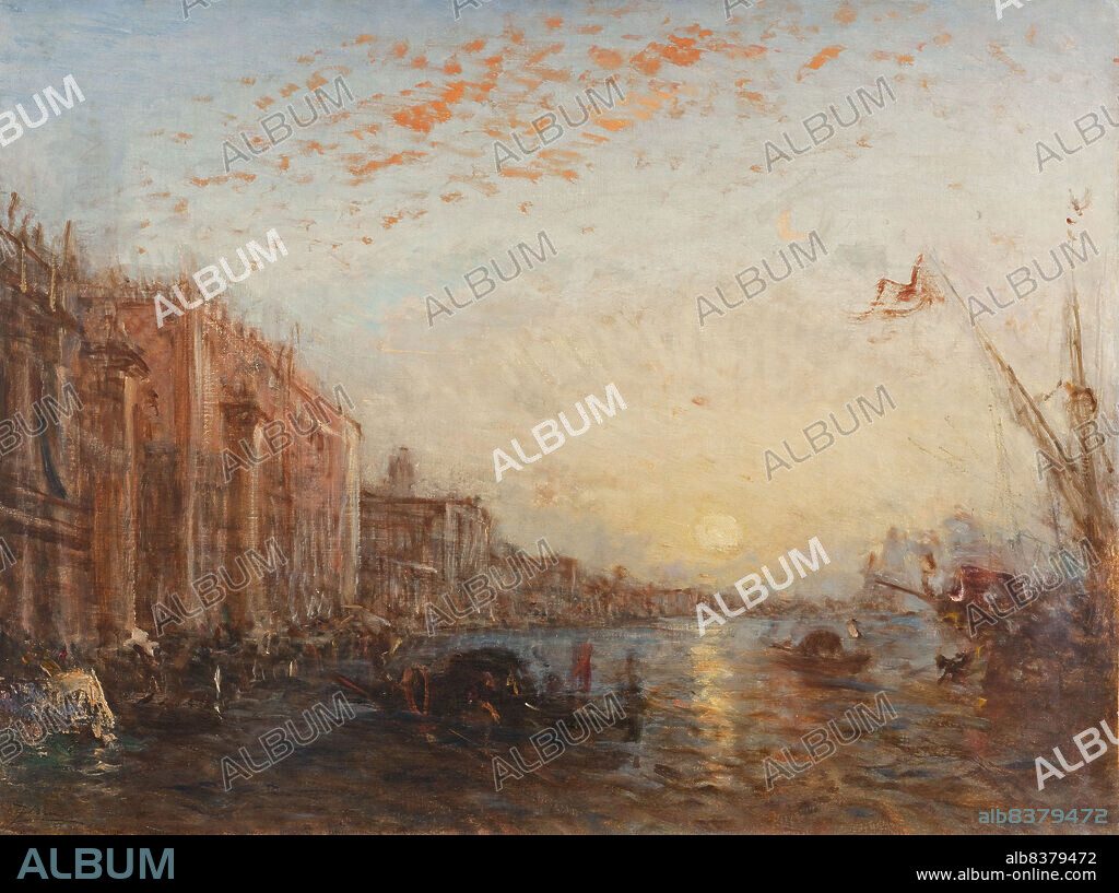 FELIX ZIEM. Inondation à Venise, between 1880 and 1900.