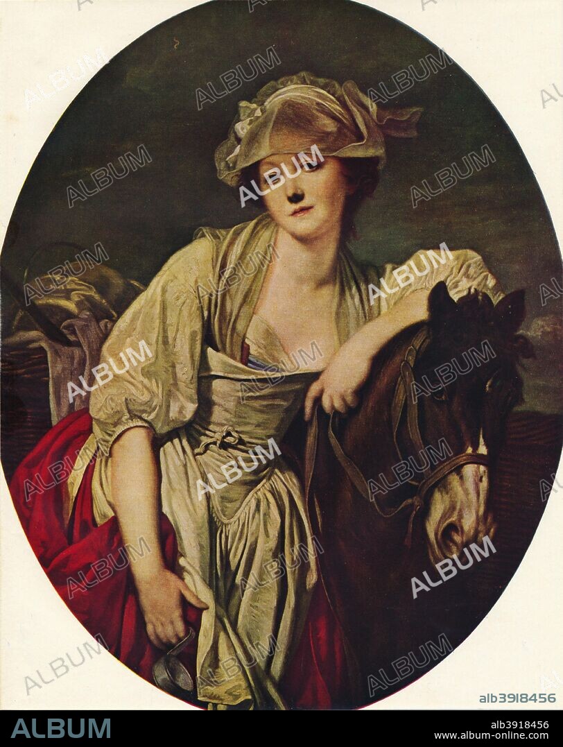 The Milkmaid. Painting housed in the Louvre, Paris. From World-Famous Paintings edited by J. Greig Pirie [W. & G. Foyle, Ltd, London, 1938.].