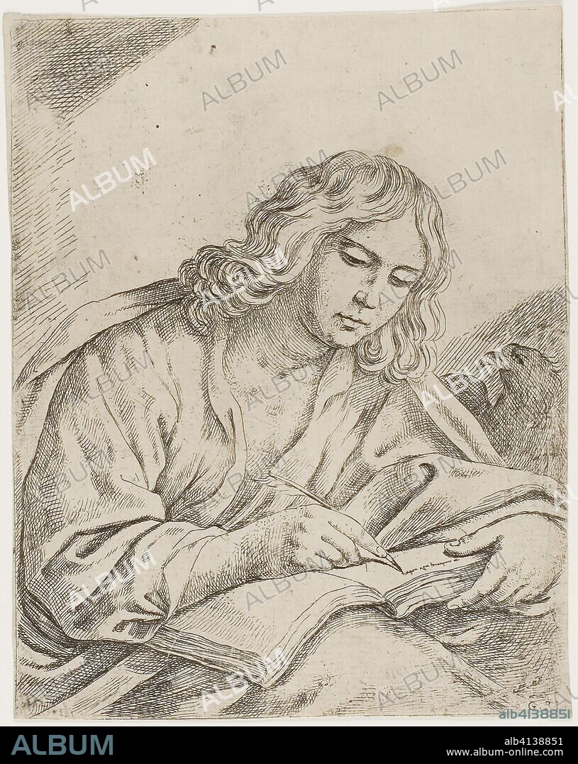 Saint John the Evangelist. Girolamo Scarselli; Italian, c. 1645-c. 1670. Date: 1665-1670. Dimensions: 187 × 147 mm. Etching on paper. Origin: Italy.