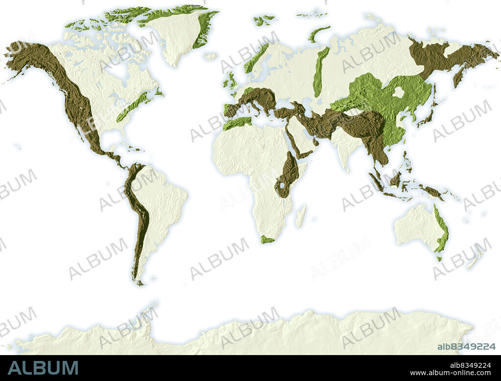 A mountains appearance depends greatly on its age. The youngest mountain chains on the planet (the Alps, Himalayas, Rockies, Andes, Caucasus), shaped by recent tectonic shocks have a very marked relief, with steep slopes and sharp peaks. Most of these mountains have not finished rising, as slow-moving lithospheric plates continue to deform the landscape. Old mountains (the Urals, Appalachians, Great Dividing Range in Australia, Drakensberg Mountains) are less rugged: they have been smoothed by erosion, which has taken material from the slopes and deposited it in the lowlands.
