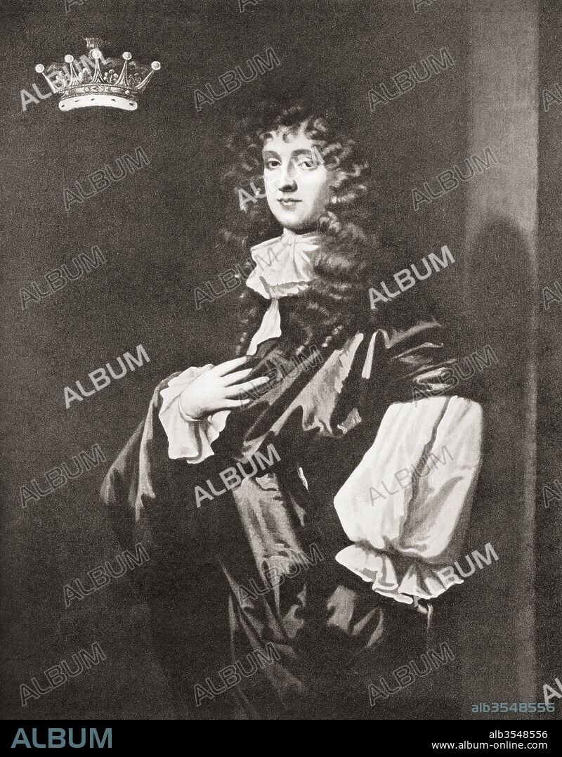 Edward Montagu, 2nd Earl of Sandwich, 1647/48 – 1688. After the painting by Sir Peter Lely. From The Connoisseur Illustrated, publushed 1916.
