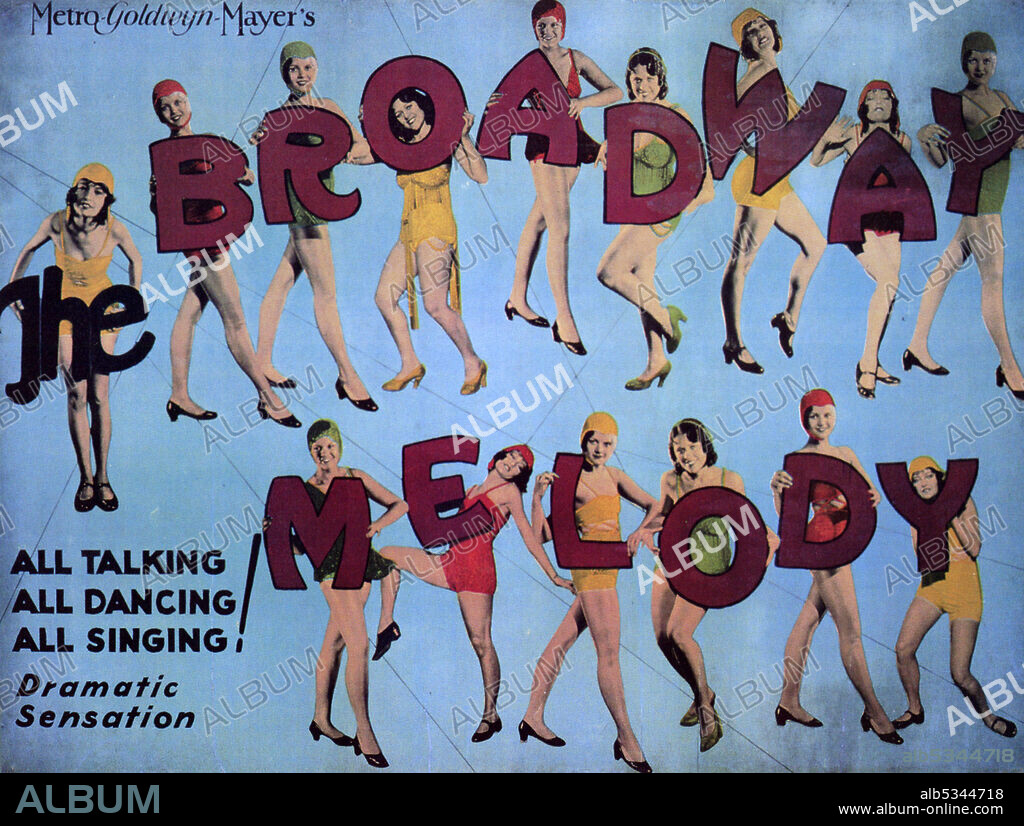 Poster of THE BROADWAY MELODY, 1929, directed by HARRY BEAUMONT. Copyright M.G.M.