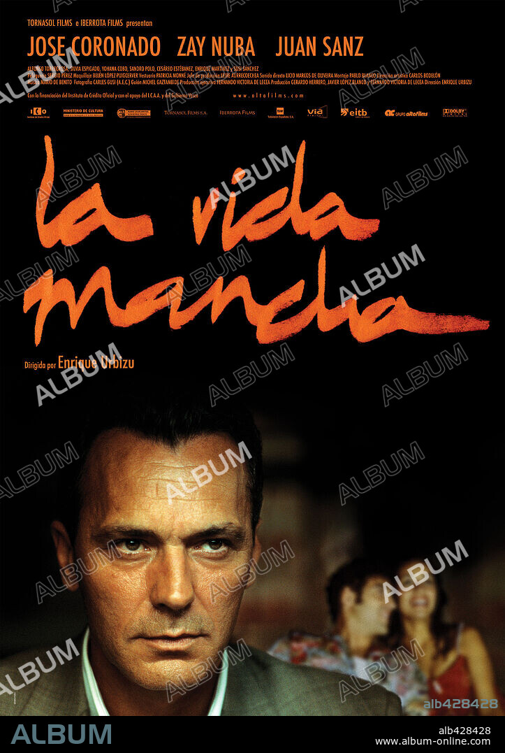 Poster de LA VIDA MANCHA, 2003, dirigida por ENRIQUE URBIZU. Copyright TORNASOL FILMS/IBERROTA FILMS.