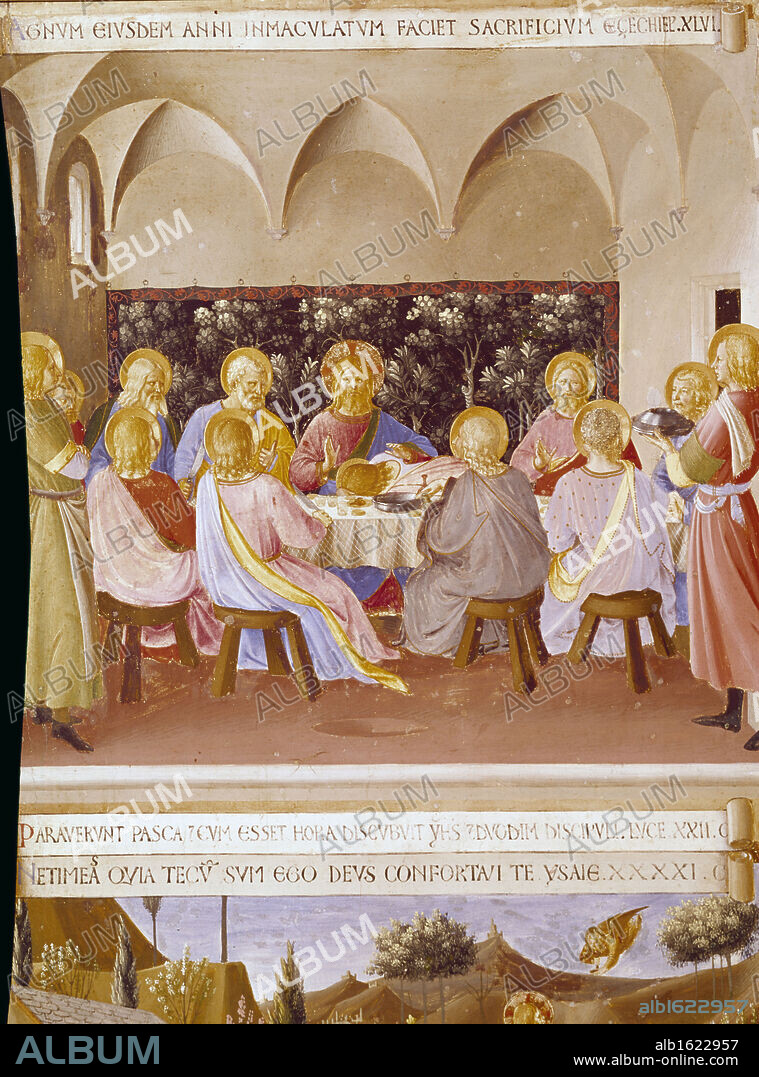 The Last Supper  1438-1445  Fra Angelico (ca.1395-1455 Italian)  Museo di San Marco, Florence, Italy.