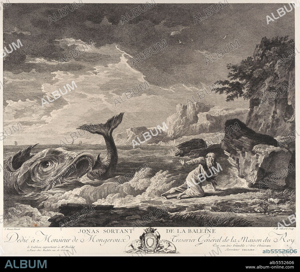 JEAN BAPTISTE TILLIARD. Jonas Leaving the Whale, ca. 1770.