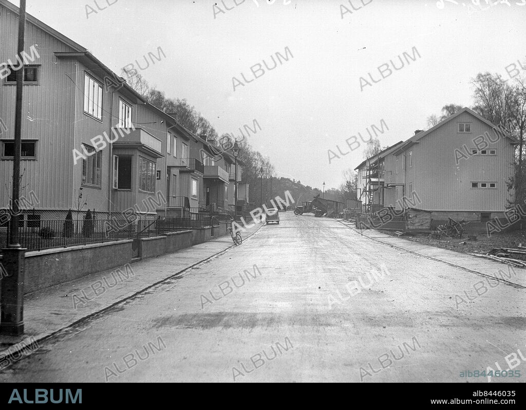 GÖTEBORG 1936-10-27.. Nybyggda villor, Långåsliden - Jakobsdal - Skär - Örgryte. *** Local Caption *** GT Låda 1936-okt-01 Foto: Kamerareportage / TT / Kod: 2524.