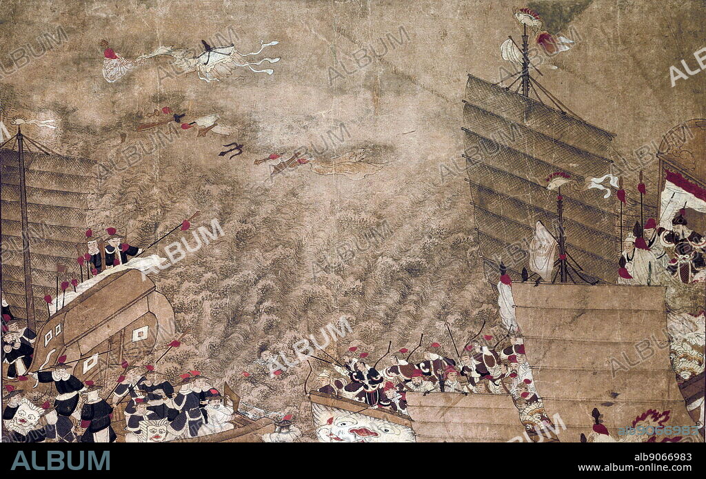 An 18th-century Chinese painting depicting a naval battle between wokou pirates and the Chinese. Wokou (??), "Japanese pirates" or "dwarf pirates", were pirates who raided the coastlines of China and Korea from the 13th century to the 16th century. The wokou came from Japanese, Korean, and Chinese ethnicities which varied over time and raided the mainland from islands in the Sea of Japan and East China Sea. Wokou activity in Korea declined after the Treaty of Gyehae in 1443, but continued in Ming China and peaked during the Jiajing wokou raids in the mid-1500s.