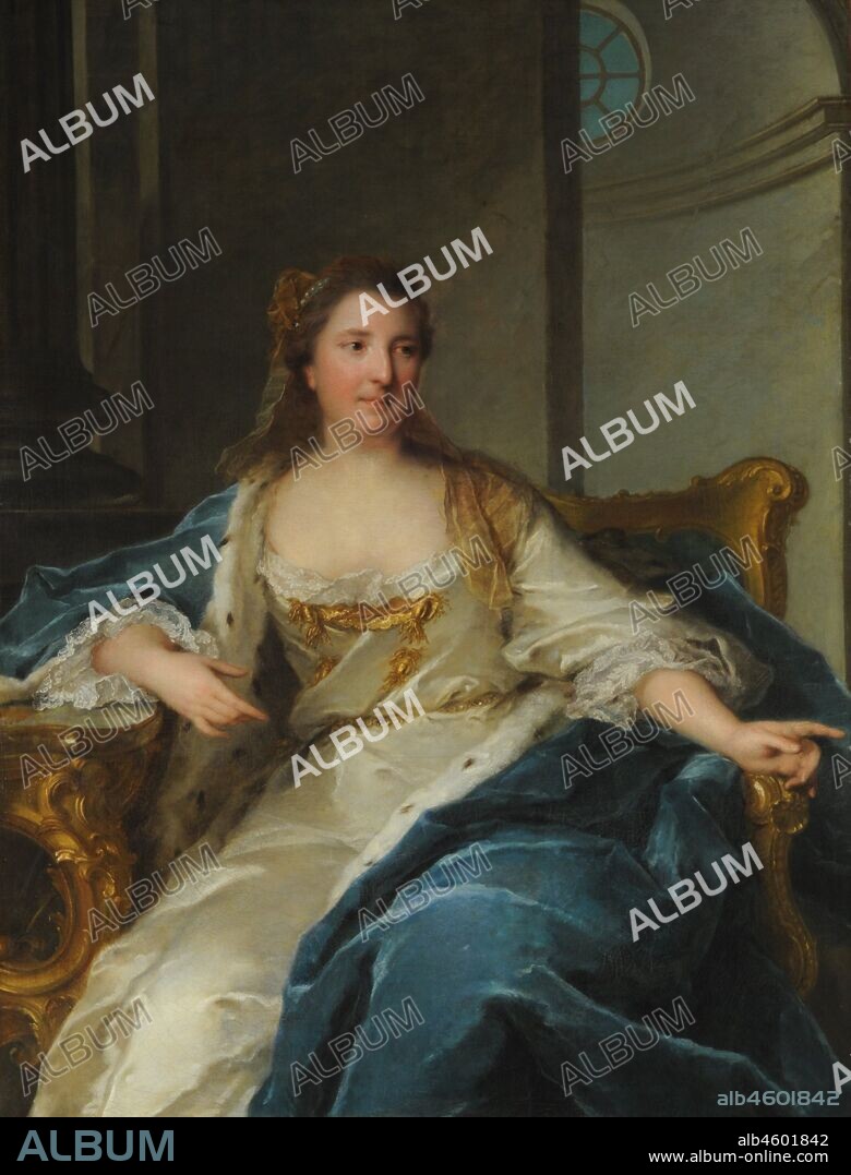 JEAN MARC NATTIER. Portrait of Princess Caroline of Hesse-Rheinfels-Rotenburg (1714-1741).