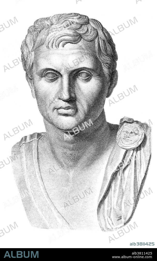 Gnaeus Pompeius Magnus (September 29, 106 BC - September 29, 48 BC) was a military and political leader of the late Roman Republic. He came from a wealthy Italian provincial background, and his father had been the first to establish the family among the Roman nobility. Pompey's immense success as a general while still very young enabled him to advance directly to his first consulship without meeting the normal requirements for office. Military success in Sulla's Second Civil War led him to adopt the nickname Magnus, the Great . He was consul three times and celebrated three triumphs. In 60 BC, Pompey joined Marcus Licinius Crassus and Gaius Julius Caesar in the unofficial military-political alliance known as the First Triumvirate, which Pompey's marriage to Caesar's daughter Julia helped secure. After the deaths of Julia and Crassus, Pompey sided with the optimates, the conservative faction of the Roman Senate. Pompey and Caesar then contended for.