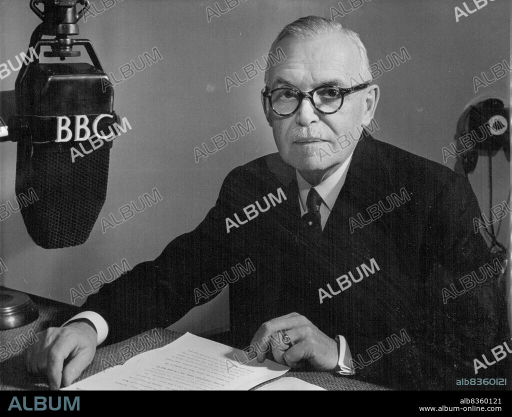 The Rt. Hon. Louis St. Laurent, K.C. - Prime Minister of Canada who broadcast in the BBC Home and Overseas Services during his visit to London to attend the meeting of Commonwealth Prime Ministers, January 1951. January 10, 1951. (Photo by BBC).