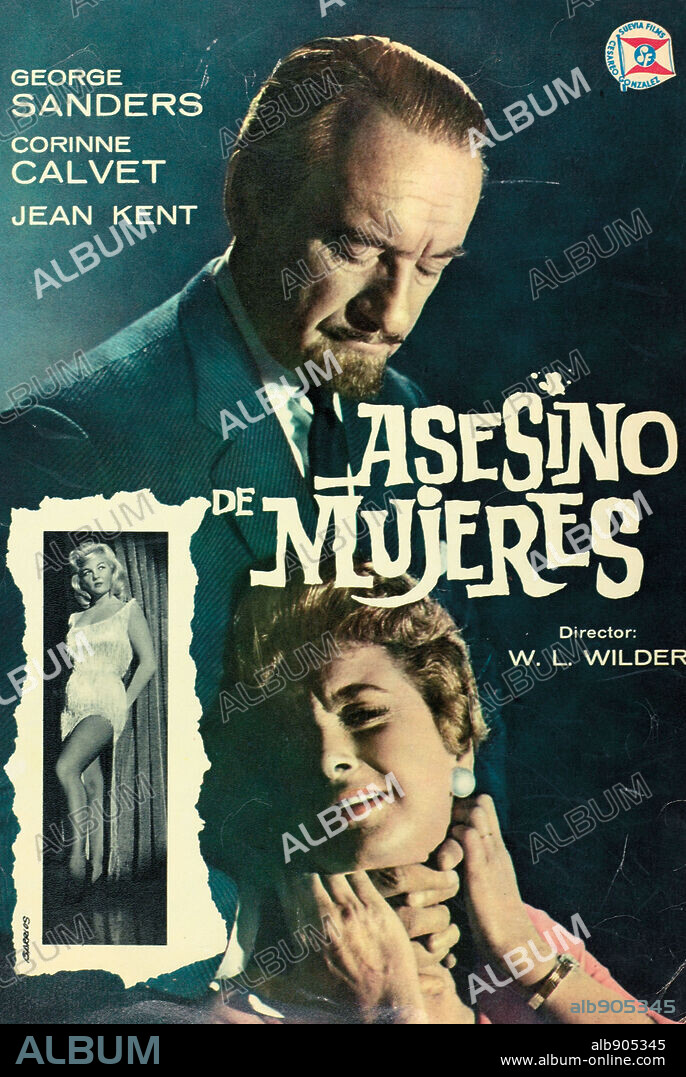 Poster de EL ASESINO DE MUJERES, 1960 (BLUEBEARD'S TEN HONEYMOONS), dirigida por W. LEE WILDER (M). Copyright ANGLO ALLIED.