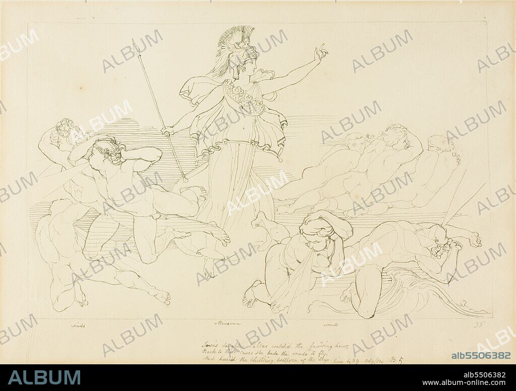 JOHN FLAXMAN. Athena and the Winds, n.d.