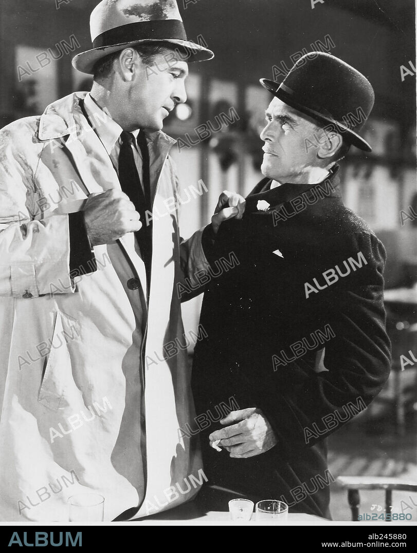 GARY COOPER y JAMES GLEASON en JUAN NADIE, 1941 (MEET JOHN DOE), dirigida por FRANK CAPRA. Copyright WARNER BROTHERS.