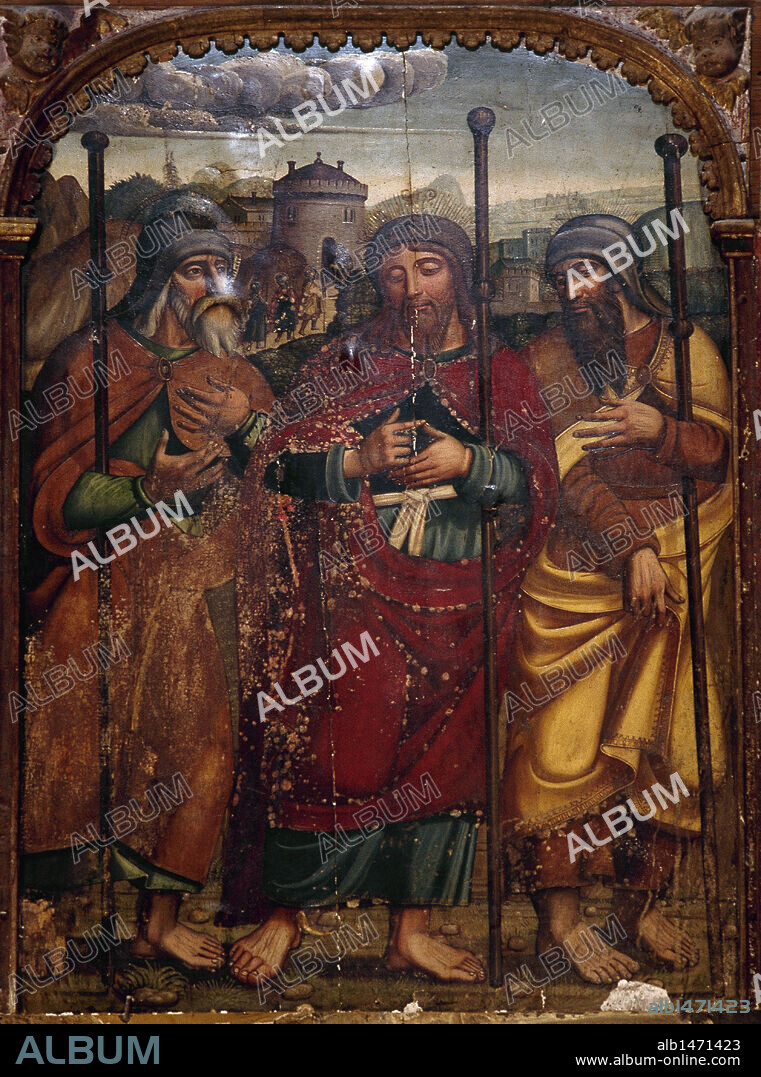 ARTE RENACIMIENTO. ESPAÑA. Tabla del RETABLO DE SAN SALVADOR GALLIPIENZO. Navarra.
