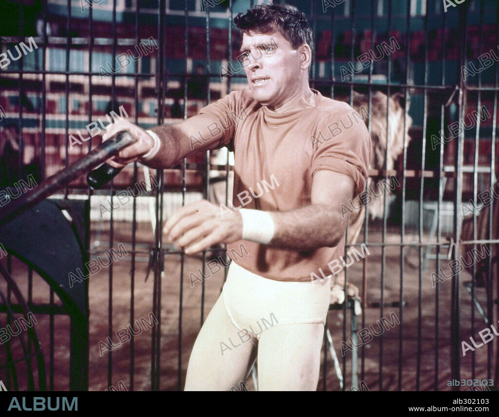 BURT LANCASTER en TRAPECIO, 1956 (TRAPEZE), dirigida por CAROL REED. Copyright UNITED ARTISTS.