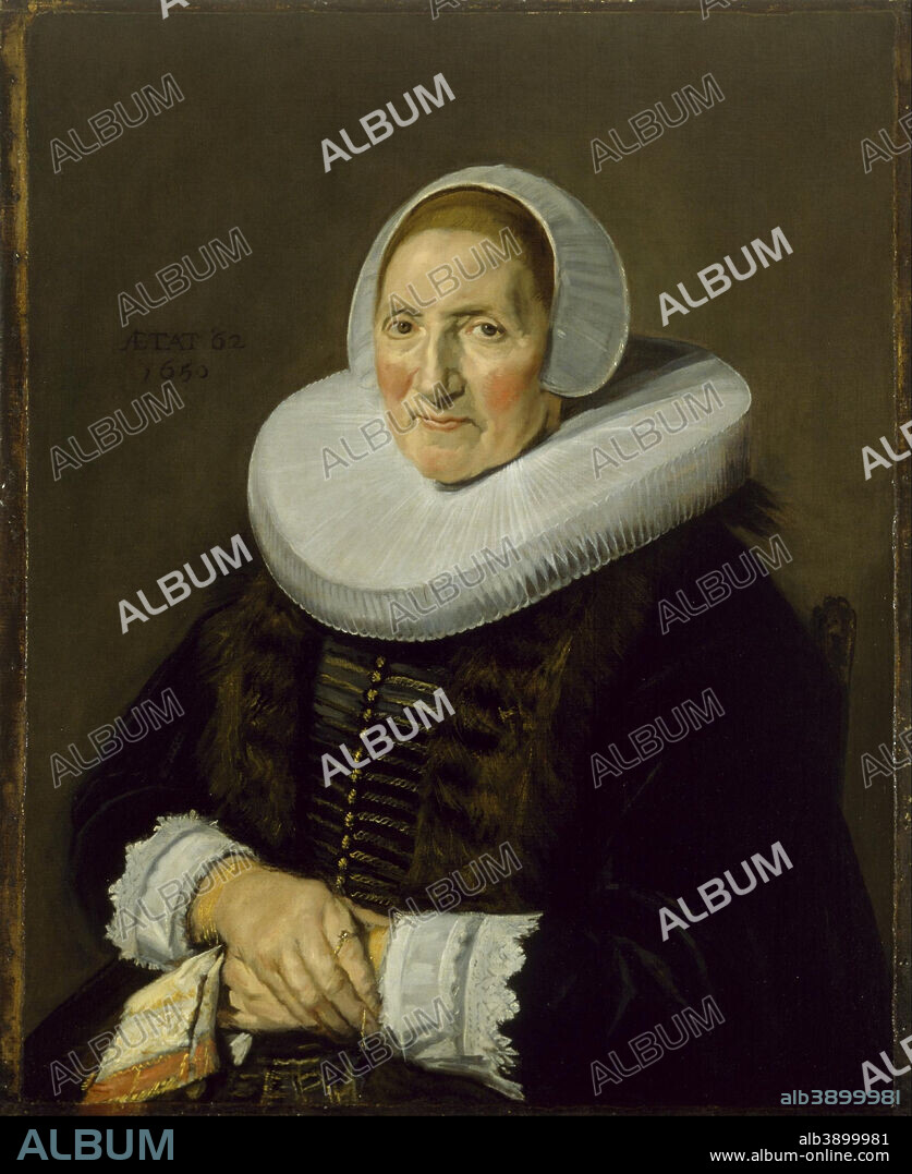 FRANS HALS. Portrait of an Elderly Woman. Date/Period: 1650. Painting. Oil on canvas. Width: 69.2 cm. Height: 84.6 cm (without frame).